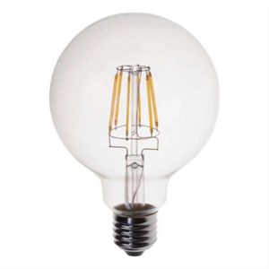 ΛΑΜΠΑ LED Ε27 G125 8W 6500Κ DIMMABLE FILAMENT EUROLAMP - 147-81426