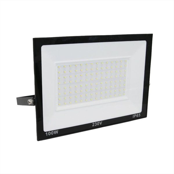 ΠΡΟΒΟΛΕΑΣ LED 100W 3000K ΜΑΥΡΟΣ 4YRS ADELEQ - 3-380100100