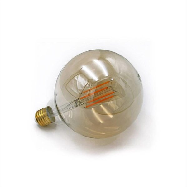 ΛΑΜΠΑ LED Ε27 G125 6W 2200Κ FILAMENT ΜΕΛΙ CRI90 ADELEQ - 13-27125600