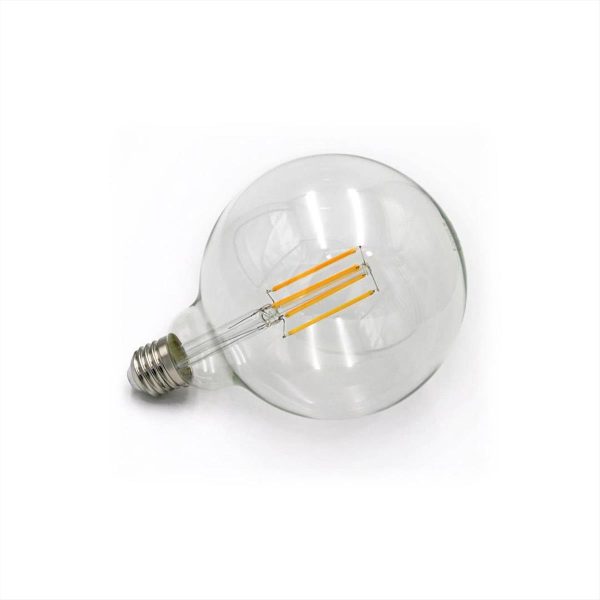 ΛΑΜΠΑ LED Ε27 G125 8W 2800Κ FILAMENT ΔΙΑΦΑΝΗ CRI90 ADELEQ - 13-271125800